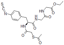 CAS#: 161876-61-5, Ethyl 2-[[2-[[(2S)-2-[(2-Acetylsulfanylacetyl)Amino]-3-(4-Isothiocyanatophenyl)Propanoyl]Amino]Acetyl]Amino]Acetate