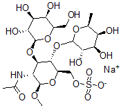 CAS#: 162330-32-7, Sodium [(2R,3S,4R,5R,6R)-5-Acetamido-6-Methoxy-4-[(2R,3R,4S,5R,6R)-3,4,5-Trihydroxy-6-(Hydroxymethyl)Oxan-2-Yl]Oxy-3-[(3S,4R,5S,6S)-3,4,5-Trihydroxy-6-Methyloxan-2-Yl]Oxyoxan-2-Yl]Methyl Sulfate