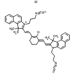 CAS 登录号：162411-31-6， 2-{(E)-2-[(3E)-2-氯-3-{(2E)-2-[3-(3-异硫氰酸基丙基)-1,1-二甲基-1,3-二氢-2H-苯并[E]吲哚-2-亚基]亚乙基}-1-环己烯-1-基]乙烯基}-3-(3-异硫氰酸基丙基)-1,1-二甲基-1H-苯并[E]吲哚鎓溴化物