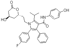 CAS#: 163217-70-7, 5-(4-Fluorophenyl)-N-(4-Hydroxyphenyl)-2-(1-Methylethyl)-4-Phenyl-1-[2-[(2R,4R)-Tetrahydro-4-Hydroxy-6-Oxo-2H-Pyran-2-Yl]Ethyl]-1H-Pyrrole-3-Carboxamide