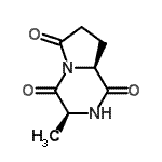 CAS 登录号：16364-61-7， (3S,8aS)-3-甲基四氢吡咯并[1,2-a]吡嗪-1,4,6(7H)-三酮
