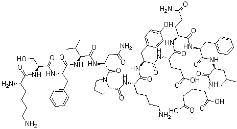 CAS 登录号：163751-36-8， L-赖氨酰-L-丝氨酰-L-苯丙氨酰-L-缬氨酰-L-天冬氨酰胺酰-L-脯氨酰-L-赖氨酰-L-酪氨酰-L-alpha-谷氨酰-L-谷氨酰胺酰-L-苯丙氨酰-L-亮氨酰-L-谷氨酸