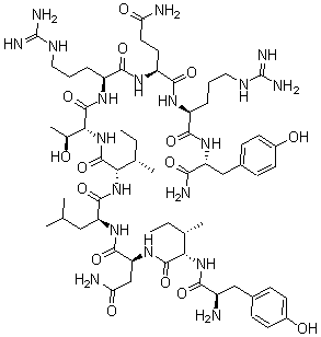 CAS 登录号：163887-48-7， D-酪氨酰-L-异亮氨酰-L-天冬氨酰胺酰-L-亮氨酰-L-异亮氨酰-D-苏氨酰-L-精氨酰-L-谷氨酰胺酰-L-精氨酰-D-酪氨酰胺