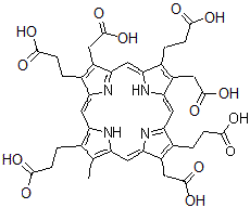 CAS#: 163894-03-9, 3,3',3'',3'''-[3,8,13-Tris(Carboxymethyl)-17-Methyl-2,7,12,18-Porphyrintetrayl]Tetrapropanoic Acid