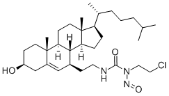 CAS 登录号：164120-26-7， 1-(2-氯乙基)-3-[2-[(3S,7R,10R,13R,17R)-3-羟基-10,13-二甲基-17-[(2R)-6-甲基庚烷-2-基]-2,3,4,7,8,9,11,12,14,15,16,17-十二氢-1H-环戊二烯并[a]菲-7-基]乙基]-1-亚硝基脲