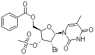 CAS 登录号：165047-01-8， 2'-溴-2'-脱氧-5-甲基-尿苷 5'-苯甲酸酯 3'-甲烷磺酸酯
