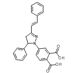 CAS#: 165051-67-2, 4-{5-Phenyl-3-[(E)-2-Phenylvinyl]-4,5-Dihydro-1H-Pyrazol-1-Yl}Phthalic Acid