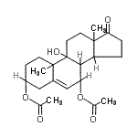 CAS 登录号：165281-43-6， 9-羟基-17-氧代雄甾-5-烯-3,7-二基二乙酸酯