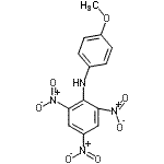 CAS 登录号：16552-39-9， N-(4-甲氧基苯基)-2,4,6-三硝基苯胺