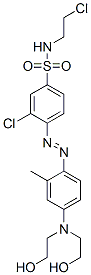 CAS#: 16558-32-0, 4-[[4-[Bis(2-Hydroxyethyl)Amino]-o-Tolyl]Azo]-3-Chloro-N-(2-Chloroethyl)Benzenesulphonamide