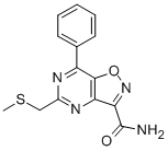CAS#: 165611-02-9, 5-(Methylsulfanylmethyl)-7-Phenyl-[1,2]Oxazolo[5,4-e]Pyrimidine-3-Carboxamide