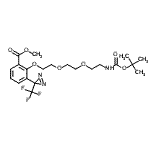 CAS#: 165963-73-5, Methyl 2-[(2,2-dimethyl-4-oxo-3,8,11-trioxa-5-azatridecan-13-yl)oxy]-3-[3-(trifluoromethyl)-3H-diaziren-3-yl]benzoate