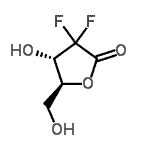 CAS 登录号：166275-25-8， (4S,5S)-3,3-二氟-4-羟基-5-(羟基甲基)二氢-2(3H)-呋喃酮