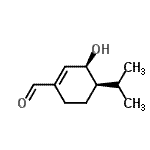 CAS 登录号：166583-62-6， (3S,4R)-3-羟基-4-异丙基-1-环己烯-1-甲醛