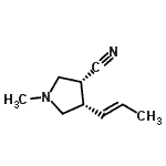 CAS#: 166832-86-6, (3R,4S)-1-Methyl-4-[(1E)-1-Propen-1-Yl]-3-Pyrrolidinecarbonitrile