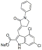 CAS#: 166974-23-8, Sodium 4,6-Dichloro-3-[(E)-(2-Oxo-1-Phenylpyrrolidin-3-Ylidene)Methyl]-1H-Indole-2-Carboxylate