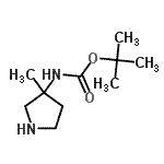 CAS#: 167888-17-7, 2-Methyl-2-Propanyl (3-Methyl-3-Pyrrolidinyl)Carbamate