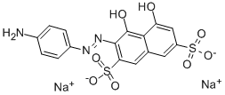 CAS 登录号：1681-60-3， 3-[2-(4-氨基苯基)偶氮]-4,5-二羟基-2,7-萘二磺酸钠盐(1:2)