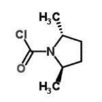 CAS 登录号：168253-01-8， (2R,5R)-2,5-二甲基-1-吡咯烷羰基氯化物
