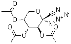 CAS 登录号：168567-91-7， (2S,3S,4R,5R)-2-叠氮基-2-氰基四氢-2H-吡喃-3,4,5-三基三乙酸酯