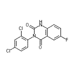 CAS 登录号：168900-02-5， 3-(2,4-二氯苯基)-6-氟-2,4(1H,3H)-喹唑啉二酮