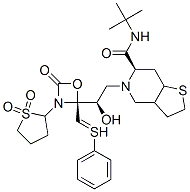 CAS 登录号：169273-51-2， [(3S)-1,1-二氧代四氢噻吩-3-基] N-[(2R,3R)-4-[(3aR,6S,7aS)-6-(叔丁基氨基甲酰)-3,3a,4,6,7,7a-六氢-2H-噻吩并[2,3-d]吡啶-5-基]-3-羟基-1-苯基硫基丁烷-2-基]氨基甲酸酯