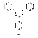 CAS 登录号：16929-09-2， (E)-1-[(Z)-(4-甲氧基苯基)(苯基亚肼基)甲基]-2-苯偶氮