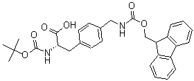 CAS 登录号：170157-61-6， N-[(1,1-二甲基乙氧基)羰基]-4-[[[(9H-芴-9-基甲氧基)羰基]氨基]甲基]-L-苯丙氨酸