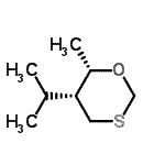 CAS 登录号：170960-93-7， (5R,6S)-5-异丙基-6-甲基-1,3-氧硫杂环已烷