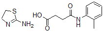 CAS#: 171088-71-4, 4-((2-Methylphenyl)amino)-4-oxobutanoic acid compd. with 4,5-dihydro-2-thiazolamine (1:1)