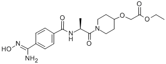 CAS#: 172927-65-0, Ethyl 2-[1-[(2S)-2-[[4-(N'-Hydroxycarbamimidoyl)Benzoyl]Amino]Propanoyl]Piperidin-4-Yl]Oxyacetate