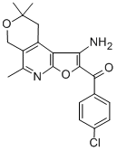 CAS#: 172985-17-0, (1-Amino-8,9-Dihydro-5,8,8-Trimethyl-6H-Furo(2,3-b)Pyrano(4,3-D)Pyridin-2-Yl)(4-Chlorophenyl)-Methanone