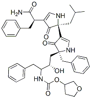 CAS#: 173240-66-9, [(3S)-Oxolan-3-Yl] N-[(2S,3S)-4-[(2S)-4-[(2S)-4-[(2R)-1-Amino-1-Oxo-3-Phenylpropan-2-Yl]-2-(2-Methylpropyl)-3-Oxo-1H-Pyrrol-2-Yl]-3-Oxo-2-(Phenylmethyl)-1H-Pyrrol-2-Yl]-3-Hydroxy-1-Phenylbutan-2-Yl]Carbamate
