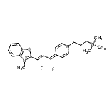 CAS#: 173357-16-9, 3-Methyl-2-[(1E)-3-{1-[3-(Trimethylammonio)Propyl]-4(1H)-Pyridinylidene}-1-Propen-1-Yl]-1,3-Benzothiazol-3-Ium Diiodide