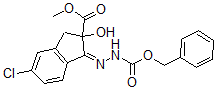 CAS 登录号：173903-19-0， (3Z)-6-氯-2-羟基-3-(苯基甲氧基羰基异二氮烯)-1H-茚-2-羧酸甲酯