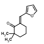 CAS 登录号：17429-54-8， (6E)-6-(2-呋喃基亚甲基)-2,2-二甲基环己酮