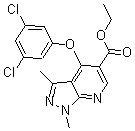 CAS 登录号：174842-36-5， 4-(3,5-二氯苯氧基)-1,3-二甲基-1H-吡唑并[3,4-b]吡啶-5-羧酸乙酯