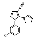 CAS#: 175134-97-1, 1-(3-Chlorophenyl)-5-(1H-Pyrrol-1-Yl)-1H-Pyrazole-4-Carbonitrile