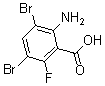 CAS 登录号：175135-10-1， 2-氨基-3,5-二溴-6-氟-苯甲酸