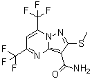 CAS 登录号：175203-36-8， 2-(甲硫基)-5,7-二(三氟甲基)吡唑并[1,5-a]嘧啶-3-甲酰胺