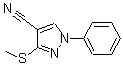 CAS 登录号：175203-46-0， 3-(甲硫基)-1-苯基-1H-吡唑-4-甲腈