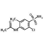 CAS 登录号：17560-53-1， N-(5-氯-2-甲基-4-氨基磺酰基苯基)乙酰胺