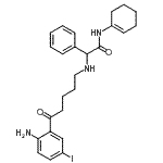 CAS 登录号：175606-23-2， 2-{[5-(2-氨基-5-碘苯基)-5-氧代戊基]氨基}-N-(1-环己烯-1-基)-2-苯基乙酰胺