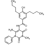 CAS#: 176370-44-8, N-(6-Amino-3-Methyl-2,4-Dioxo-1-Phenyl-1,2,3,4-Tetrahydro-5-Pyrimidinyl)-3,5-Dibutyl-4-Hydroxybenzamide