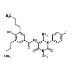 CAS#: 176370-45-9, N-[6-Amino-1-(4-Fluorophenyl)-3-Methyl-2,4-Dioxo-1,2,3,4-Tetrahydro-5-Pyrimidinyl]-3,5-Dibutyl-4-Hydroxybenzamide