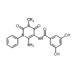 CAS#: 176378-92-0, N-(6-Amino-3-Methyl-2,4-Dioxo-1-Phenyl-1,2,3,4-Tetrahydro-5-Pyrimidinyl)-3,5-Dihydroxybenzamide