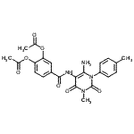 CAS#: 176379-14-9, 4-{[6-Amino-3-Methyl-1-(4-Methylphenyl)-2,4-Dioxo-1,2,3,4-Tetrahydro-5-Pyrimidinyl]Carbamoyl}-1,2-Phenylene Diacetate