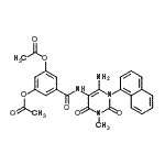 CAS#: 176379-37-6, 5-{[6-Amino-3-Methyl-1-(1-Naphthyl)-2,4-Dioxo-1,2,3,4-Tetrahydro-5-Pyrimidinyl]Carbamoyl}-1,3-Phenylene Diacetate