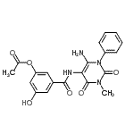 CAS#: 176379-44-5, 3-[(6-Amino-3-Methyl-2,4-Dioxo-1-Phenyl-1,2,3,4-Tetrahydro-5-Pyrimidinyl)Carbamoyl]-5-Hydroxyphenyl Acetate