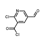 CAS 登录号：176433-51-5， 2-氯-5-甲酰基烟酰氯化物
